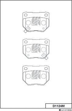 MK Kashiyama D1124M - Комплект спирачно феродо, дискови спирачки vvparts.bg