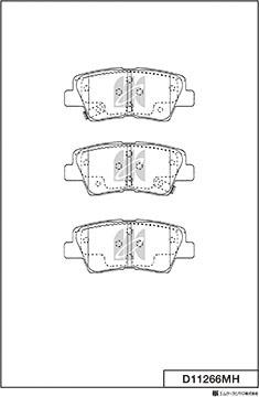 MK Kashiyama D11266MH - Комплект спирачно феродо, дискови спирачки vvparts.bg