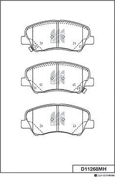 MK Kashiyama D11268MH - Комплект спирачно феродо, дискови спирачки vvparts.bg