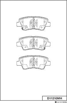 MK Kashiyama D11210MH - Комплект спирачно феродо, дискови спирачки vvparts.bg