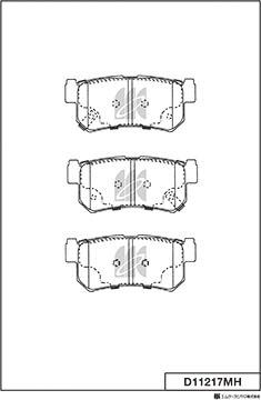 MK Kashiyama D11217MH - Комплект спирачно феродо, дискови спирачки vvparts.bg