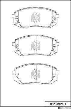 MK Kashiyama D11230MH - Комплект спирачно феродо, дискови спирачки vvparts.bg