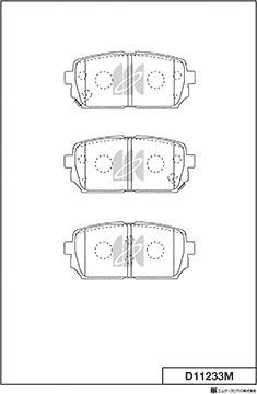 MK Kashiyama D11233M - Комплект спирачно феродо, дискови спирачки vvparts.bg