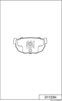 MK Kashiyama D1123H - Комплект спирачно феродо, дискови спирачки vvparts.bg