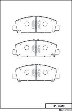 MK Kashiyama D1304M - Комплект спирачно феродо, дискови спирачки vvparts.bg