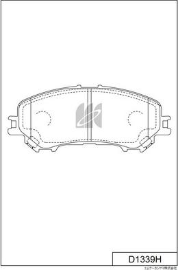 MK Kashiyama D1339H - Комплект спирачно феродо, дискови спирачки vvparts.bg