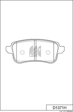 MK Kashiyama D1371H - Комплект спирачно феродо, дискови спирачки vvparts.bg