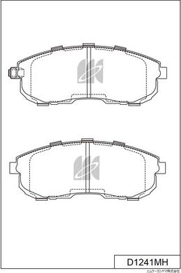 MK Kashiyama D1241MH - Комплект спирачно феродо, дискови спирачки vvparts.bg