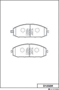 MK Kashiyama D1258M - Комплект спирачно феродо, дискови спирачки vvparts.bg