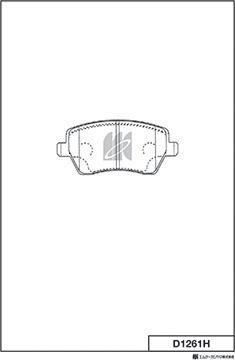 MK Kashiyama D1261H - Комплект спирачно феродо, дискови спирачки vvparts.bg