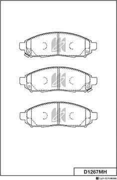 MK Kashiyama D1267MH - Комплект спирачно феродо, дискови спирачки vvparts.bg