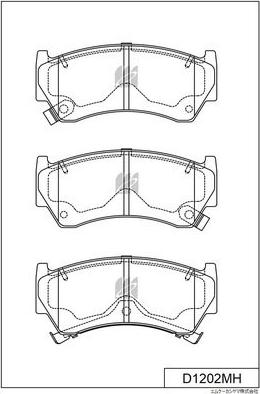 MK Kashiyama D1202MH - Комплект спирачно феродо, дискови спирачки vvparts.bg