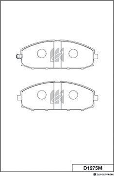 MK Kashiyama D1275M - Комплект спирачно феродо, дискови спирачки vvparts.bg