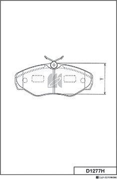 MK Kashiyama D1277H - Комплект спирачно феродо, дискови спирачки vvparts.bg