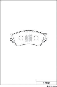 MK Kashiyama D3098 - Комплект спирачно феродо, дискови спирачки vvparts.bg