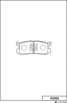 MK Kashiyama D3056 - Комплект спирачно феродо, дискови спирачки vvparts.bg