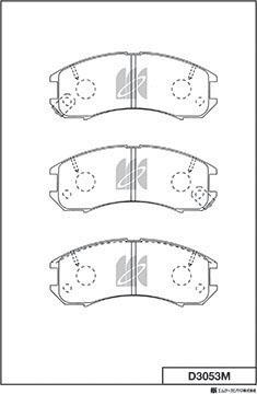 MK Kashiyama D3053M - Комплект спирачно феродо, дискови спирачки vvparts.bg