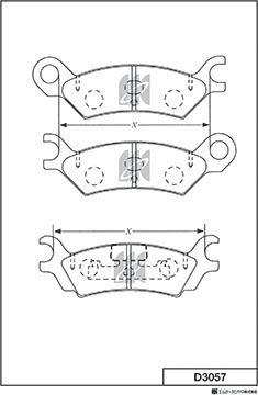 MK Kashiyama D3057 - Комплект спирачно феродо, дискови спирачки vvparts.bg