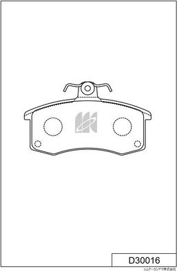 MK Kashiyama D30016 - Комплект спирачно феродо, дискови спирачки vvparts.bg