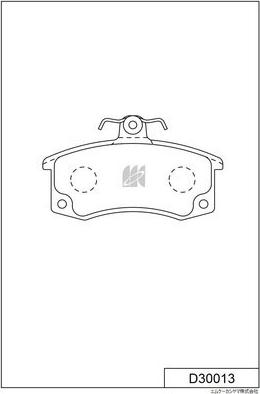 MK Kashiyama D30013 - Комплект спирачно феродо, дискови спирачки vvparts.bg