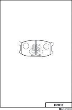 MK Kashiyama D3007 - Комплект спирачно феродо, дискови спирачки vvparts.bg