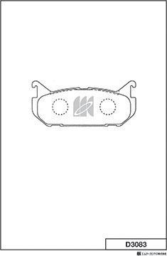 MK Kashiyama D3083 - Комплект спирачно феродо, дискови спирачки vvparts.bg