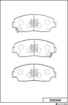 MK Kashiyama D3035M - Комплект спирачно феродо, дискови спирачки vvparts.bg