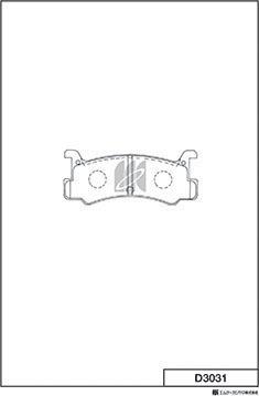 MK Kashiyama D3031 - Комплект спирачно феродо, дискови спирачки vvparts.bg