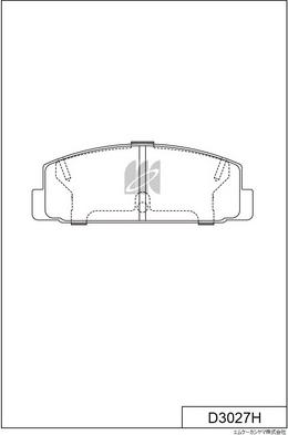 MK Kashiyama D3027H - Комплект спирачно феродо, дискови спирачки vvparts.bg