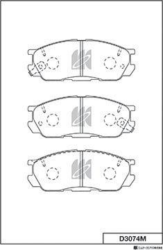 MK Kashiyama D3074M - Комплект спирачно феродо, дискови спирачки vvparts.bg