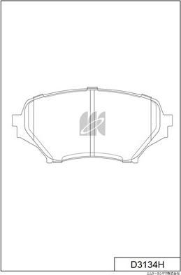 MK Kashiyama D3134H - Комплект спирачно феродо, дискови спирачки vvparts.bg