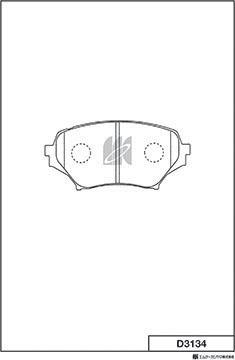 MK Kashiyama D3134 - Комплект спирачно феродо, дискови спирачки vvparts.bg