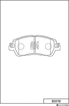 MK Kashiyama D3170 - Комплект спирачно феродо, дискови спирачки vvparts.bg