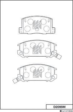 MK Kashiyama D2099M - Комплект спирачно феродо, дискови спирачки vvparts.bg