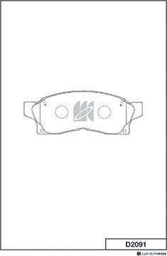 MK Kashiyama D2091 - Комплект спирачно феродо, дискови спирачки vvparts.bg