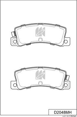 MK Kashiyama D2048MH - Комплект спирачно феродо, дискови спирачки vvparts.bg