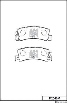 MK Kashiyama D2048M - Комплект спирачно феродо, дискови спирачки vvparts.bg