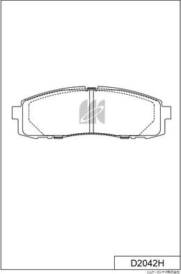 MK Kashiyama D2042H - Комплект спирачно феродо, дискови спирачки vvparts.bg