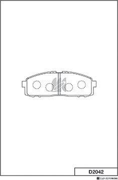 MK Kashiyama D2042 - Комплект спирачно феродо, дискови спирачки vvparts.bg