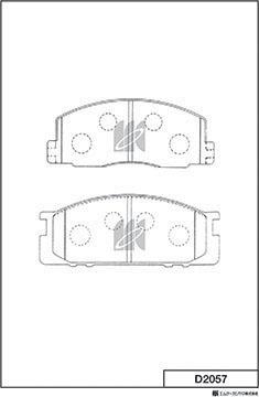 MK Kashiyama D2057 - Комплект спирачно феродо, дискови спирачки vvparts.bg