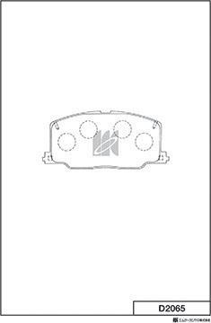 MK Kashiyama D2065 - Комплект спирачно феродо, дискови спирачки vvparts.bg