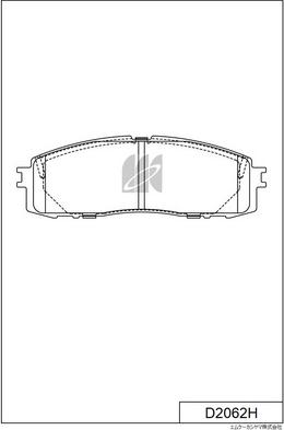 MK Kashiyama D2062H - Комплект спирачно феродо, дискови спирачки vvparts.bg