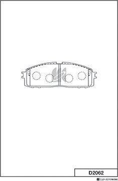 MK Kashiyama D2062 - Комплект спирачно феродо, дискови спирачки vvparts.bg