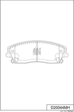 MK Kashiyama D20044MH - Комплект спирачно феродо, дискови спирачки vvparts.bg