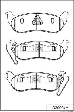 MK Kashiyama D20004H - Комплект спирачно феродо, дискови спирачки vvparts.bg