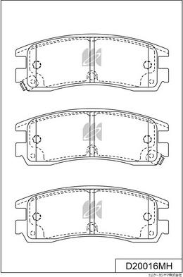 MK Kashiyama D20016MH - Комплект спирачно феродо, дискови спирачки vvparts.bg