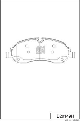 MK Kashiyama D20149H - Комплект спирачно феродо, дискови спирачки vvparts.bg