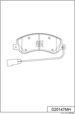 MK Kashiyama D20147MH - Комплект спирачно феродо, дискови спирачки vvparts.bg