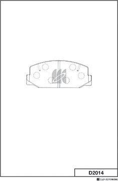 MK Kashiyama D2014 - Комплект спирачно феродо, дискови спирачки vvparts.bg