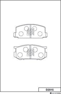 MK Kashiyama D2015 - Комплект спирачно феродо, дискови спирачки vvparts.bg